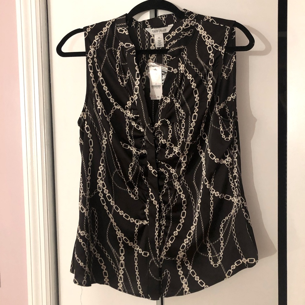 WHBM saying button down tank NWT